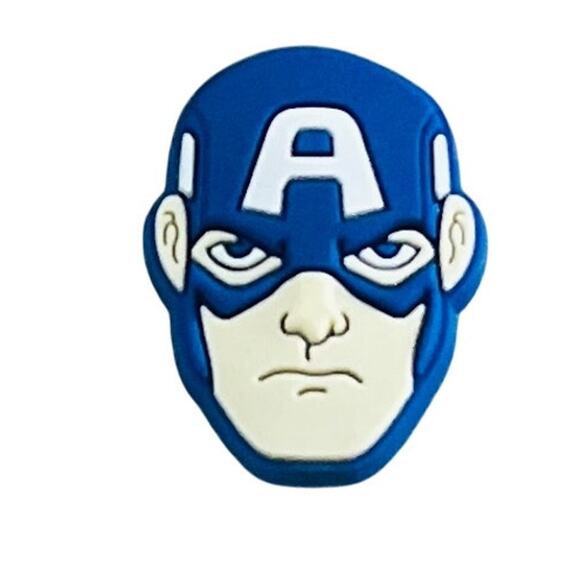 Croc Jibbitz | Captain America Marvel Avengers Mask Charm | Comic Book Style - Picture 2 of 4